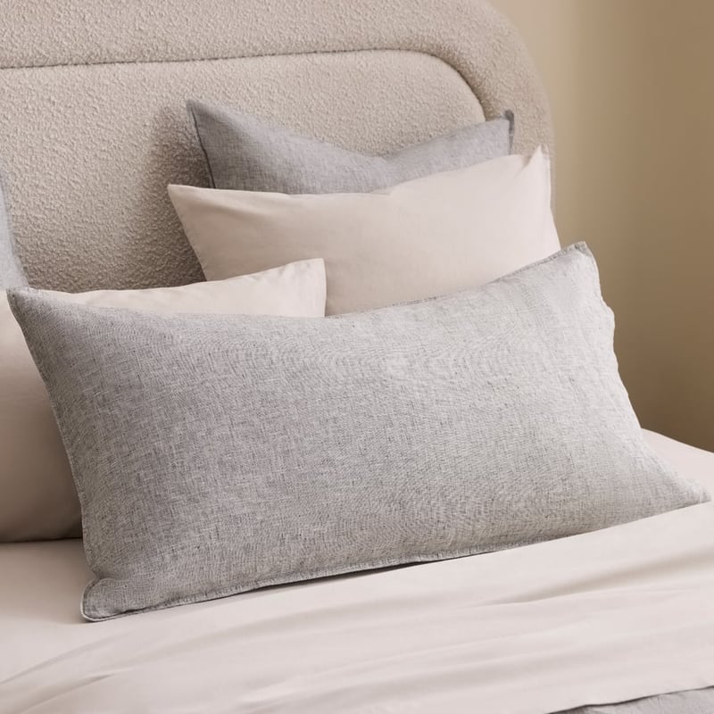 Vintage Washed Linen Salt & Pepper Pillowcase