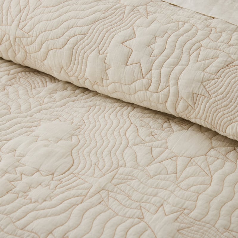 Solaris Natural Quilted Quilt Cover Separates