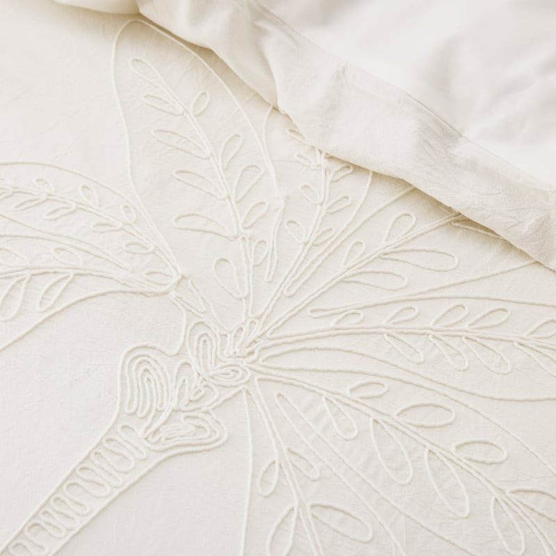 Resort Palm White Quilt Cover Separates