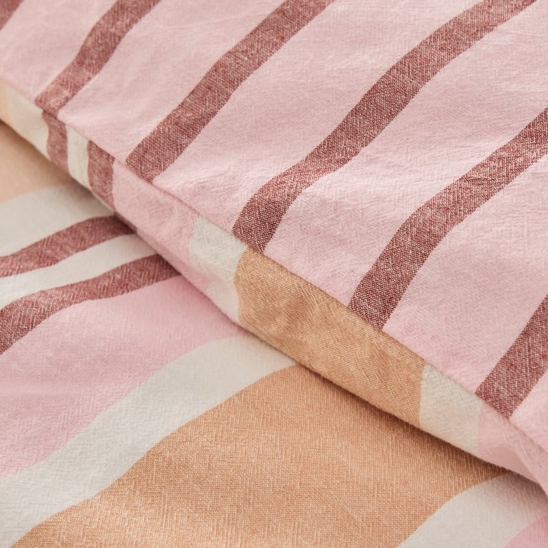 Resort Peach Stripe Quilt Cover Set + Separates