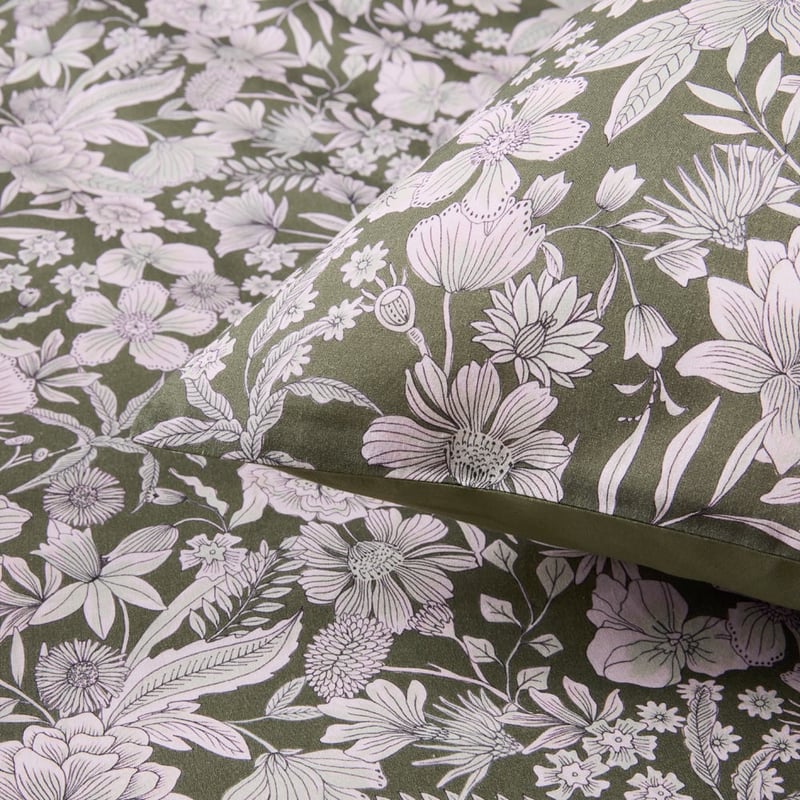 Mietta Floral Olive Quilt Cover Set