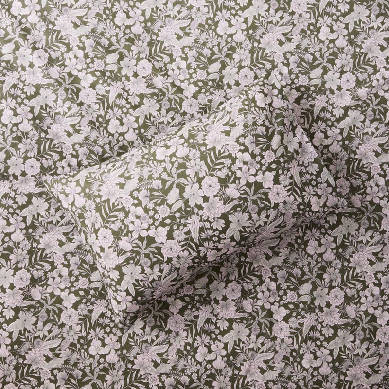Mietta Floral Olive Quilt Cover Set