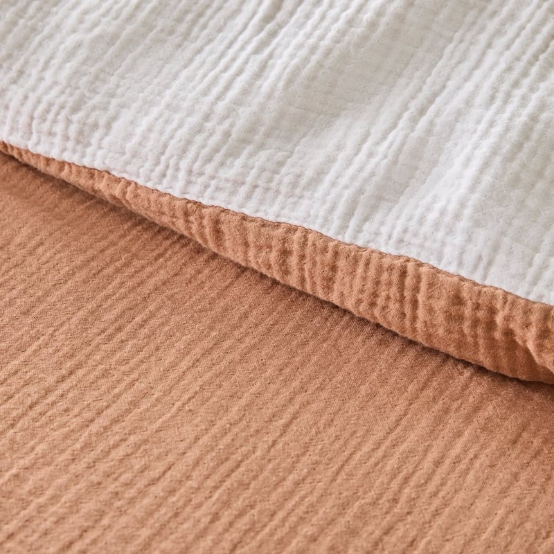 European Collection Reversible Muslin Warm Quilt Cover Separates