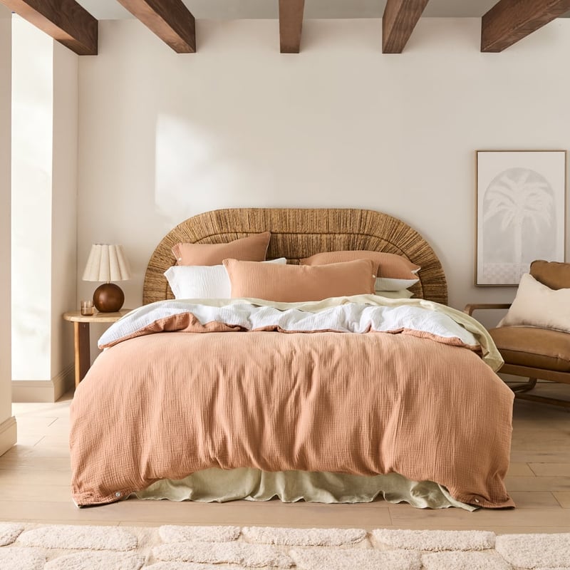 European Collection Reversible Muslin Warm Quilt Cover Separates