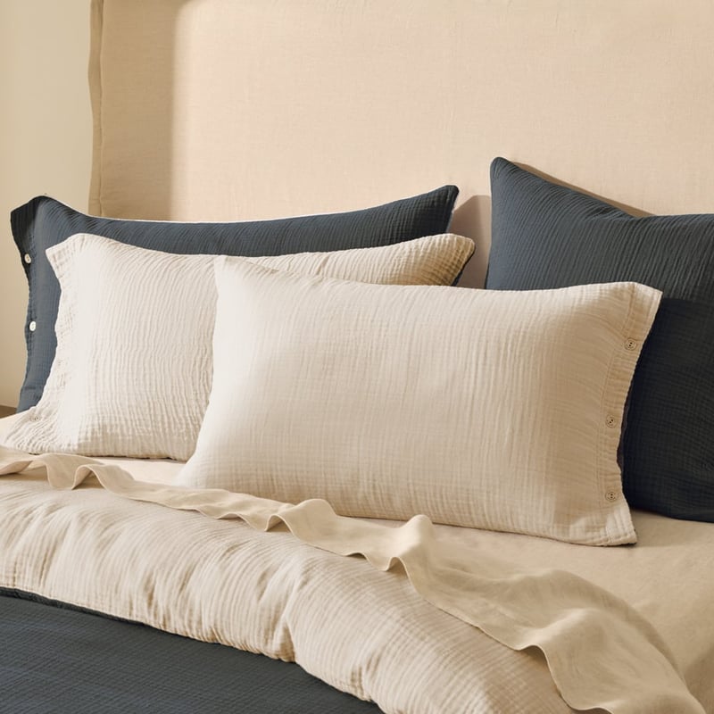 European Collection Reversible Muslin Cool Pillowcases