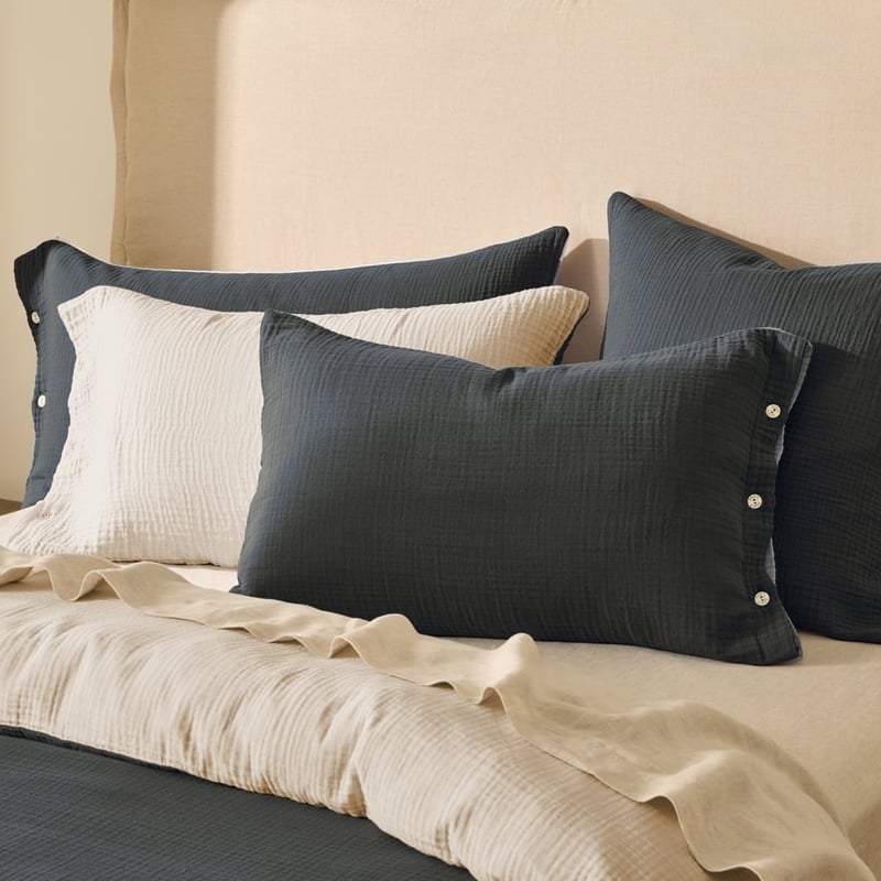 European Collection Reversible Muslin Cool Pillowcases