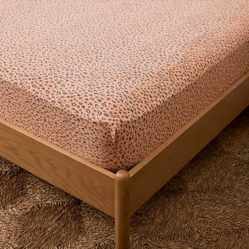 Stonewashed Cotton Sand Leopard Sheet Separates