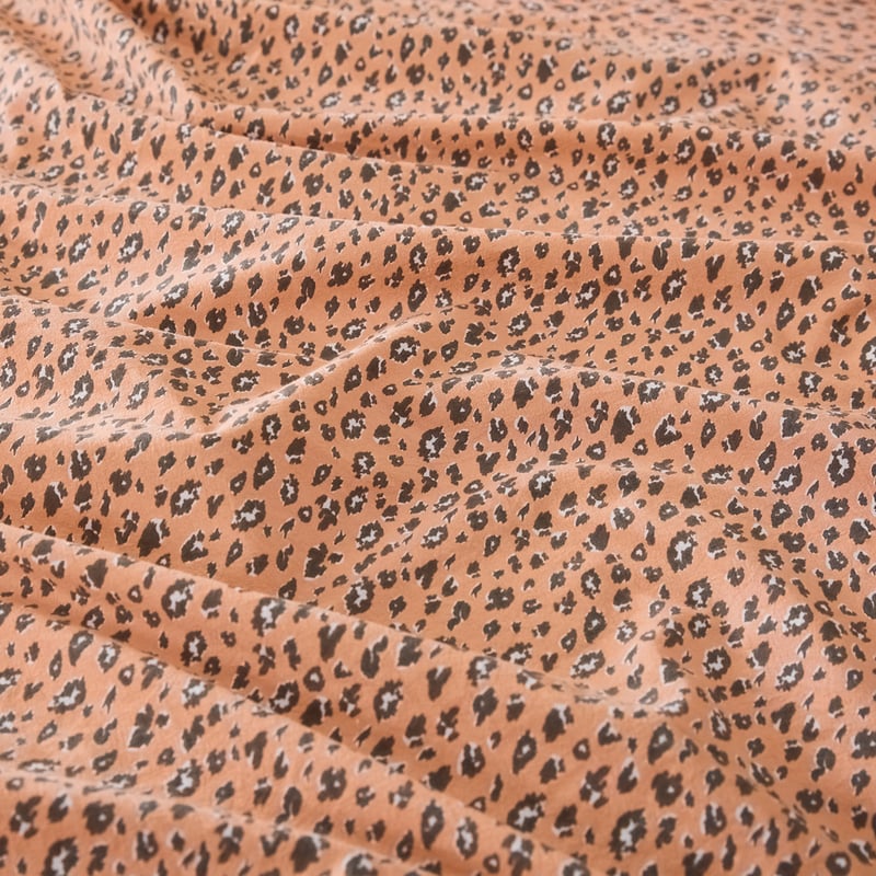 Stonewashed Cotton Sand Leopard Sheet Separates
