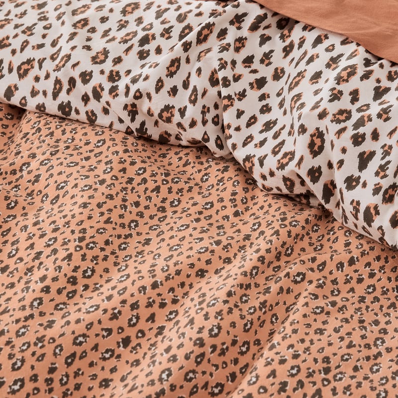 Stonewashed Cotton Sand Leopard Quilt Cover Separates