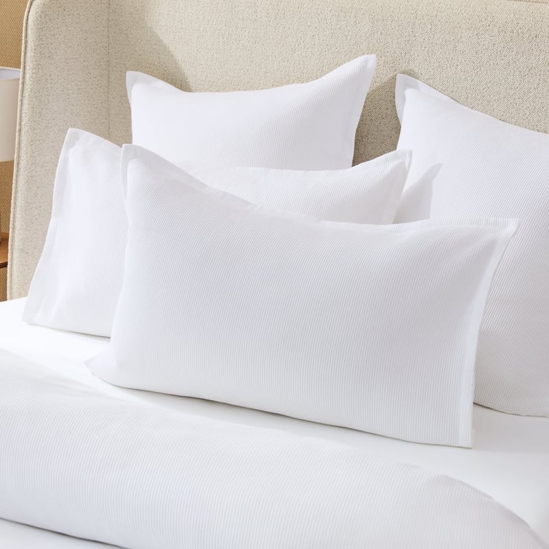 Tuxedo Grosgrain White Quilt Cover Set + Separates