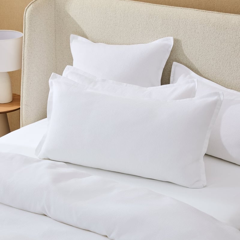 Tuxedo Grosgrain White Pillowcases