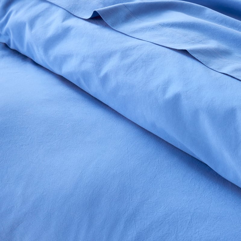 Stonewashed Cotton Cobalt Quilt Cover Seperates