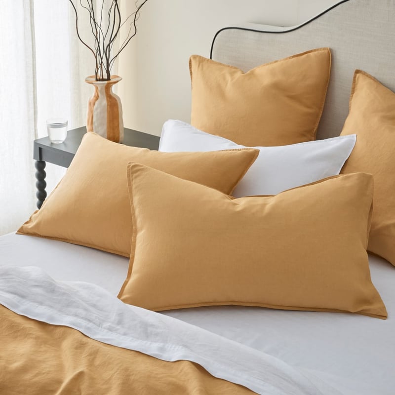 Vintage Washed Linen Wheat Quilt Cover Separates
