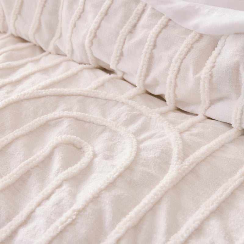 Archie White Tufted Quilt Cover Separates