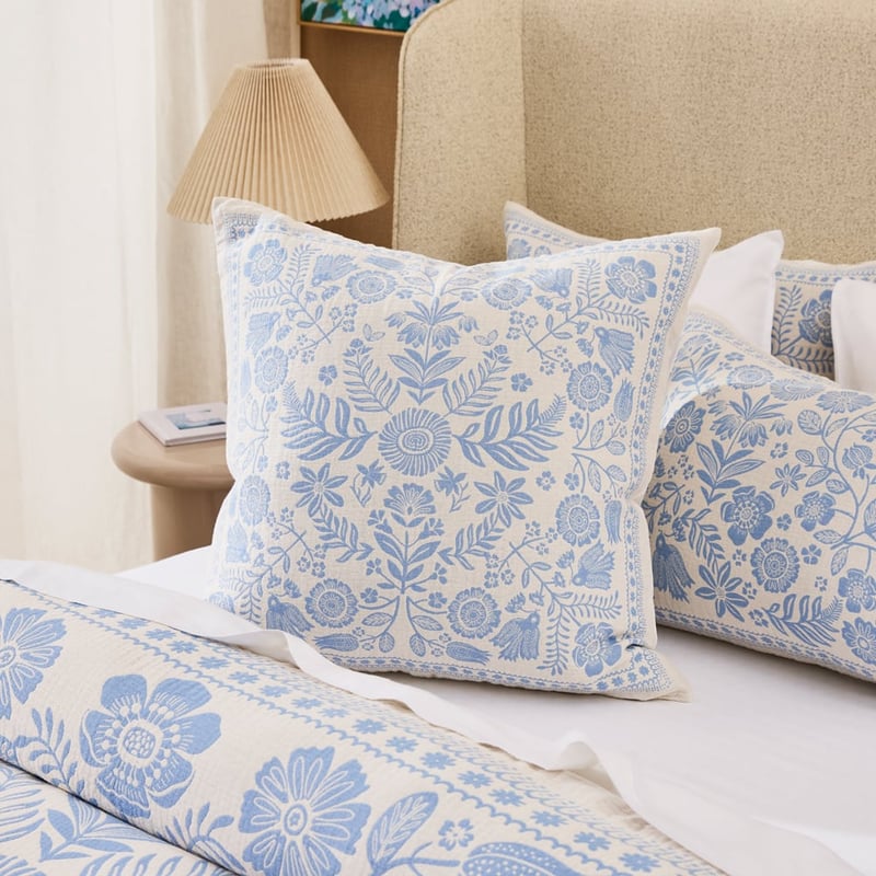 Maeve Jacquard Blue Pillowcases