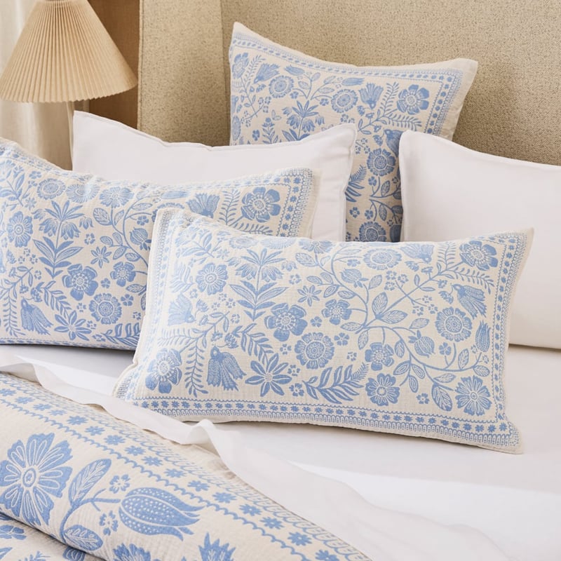 Maeve Jacquard Blue Pillowcases
