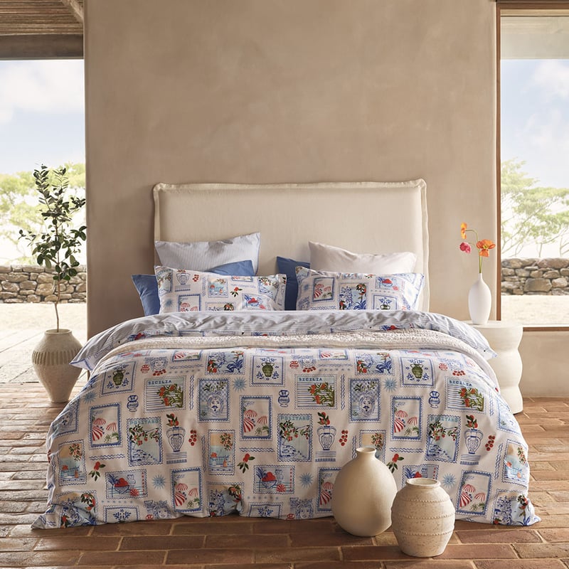 Amalfi Blue Quilt Cover Set + Separates