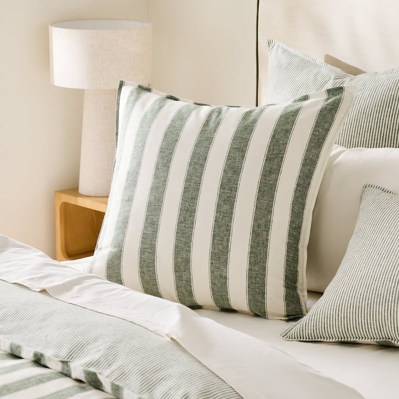Linen Cotton Thyme Stripe Pillowcases