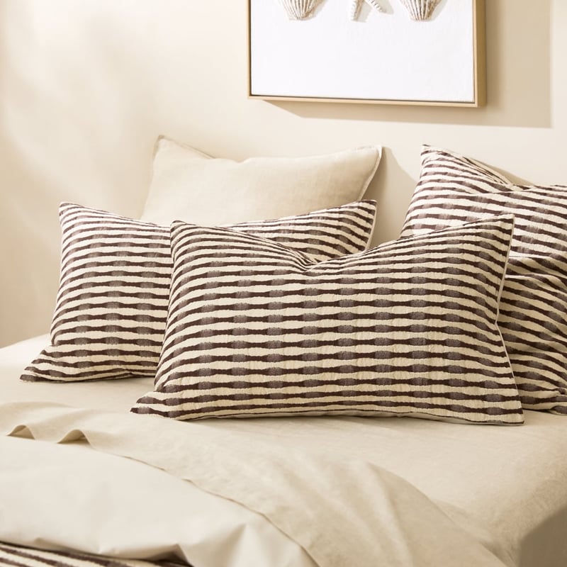 Luca Chocolate Quilt Cover Set + Separates