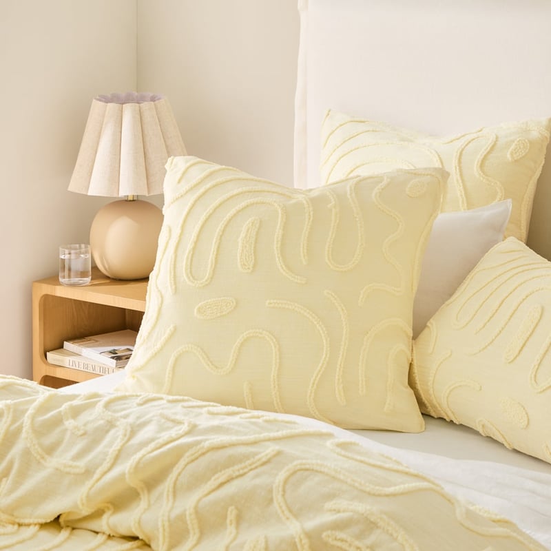 Swirl Tufted Lemon Quilt Cover Separates