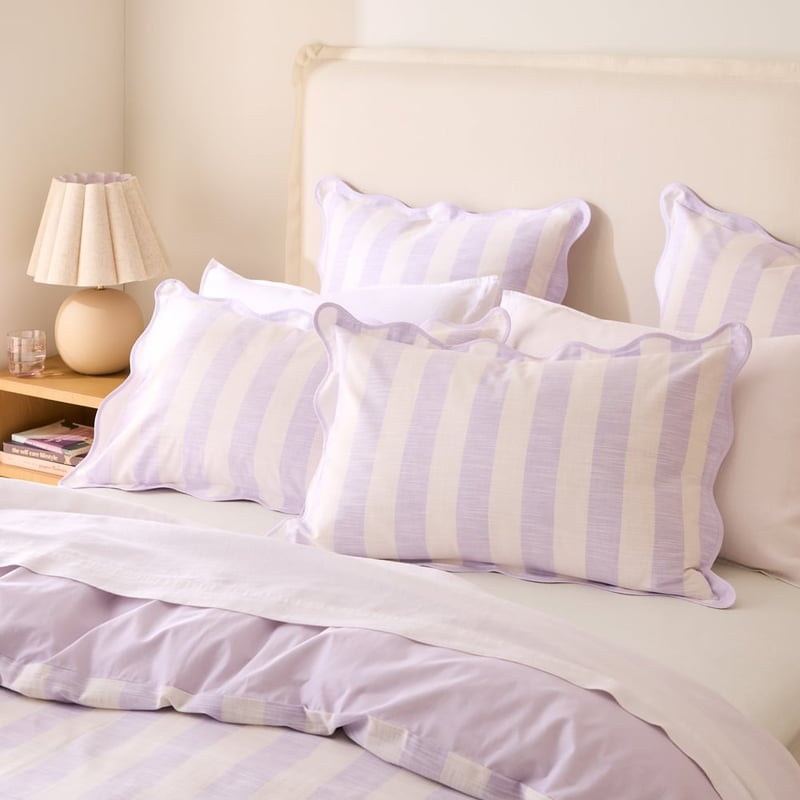 Frankie Scallop Lilac Pillowcase
