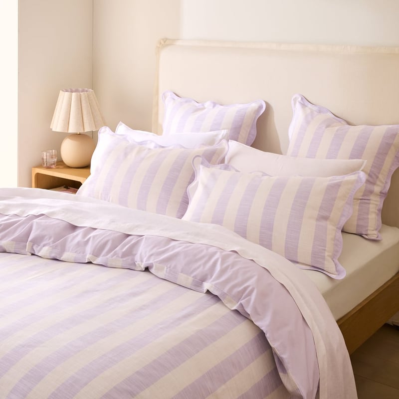 Frankie Scallop Lilac Quilt Cover Set + Separates