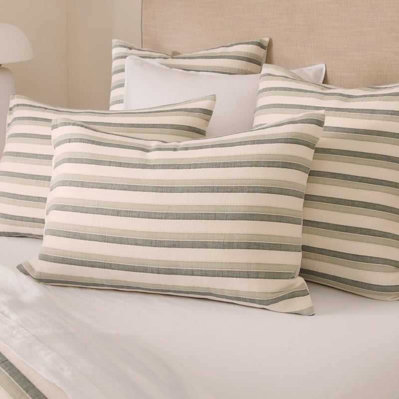 Stevie Jacquard Green Quilt Cover Set + Separates