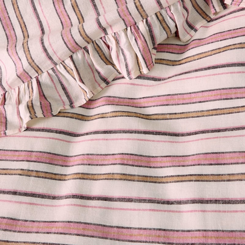 Linen Cotton Harlow Stripe Ruffle Quilt Cover Set + Separates