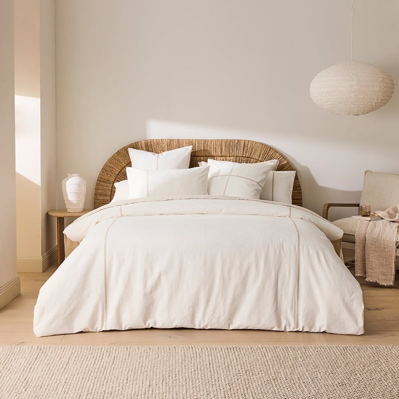 Annika Embroidered White Pillowcases