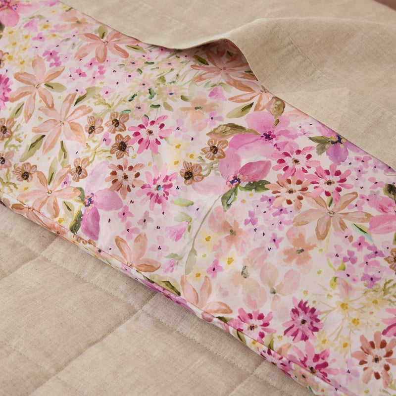  Sienna Floral Mauve Quilt Cover Set + Separates