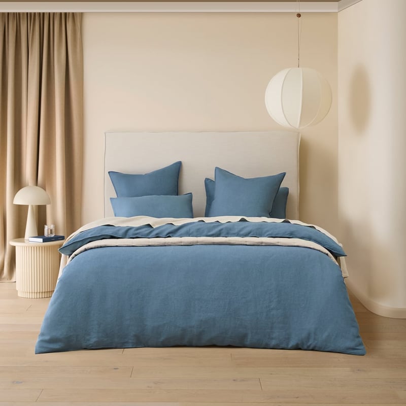 Vintage Washed Linen Denim Quilt Cover Separates