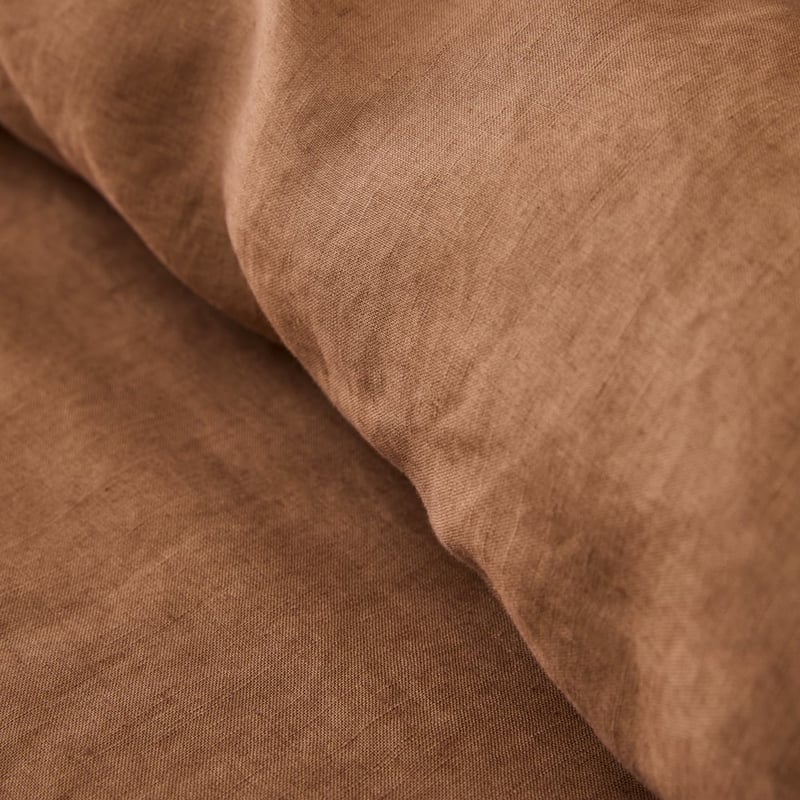 Vintage Washed Linen Mocha Quilt Cover Separates