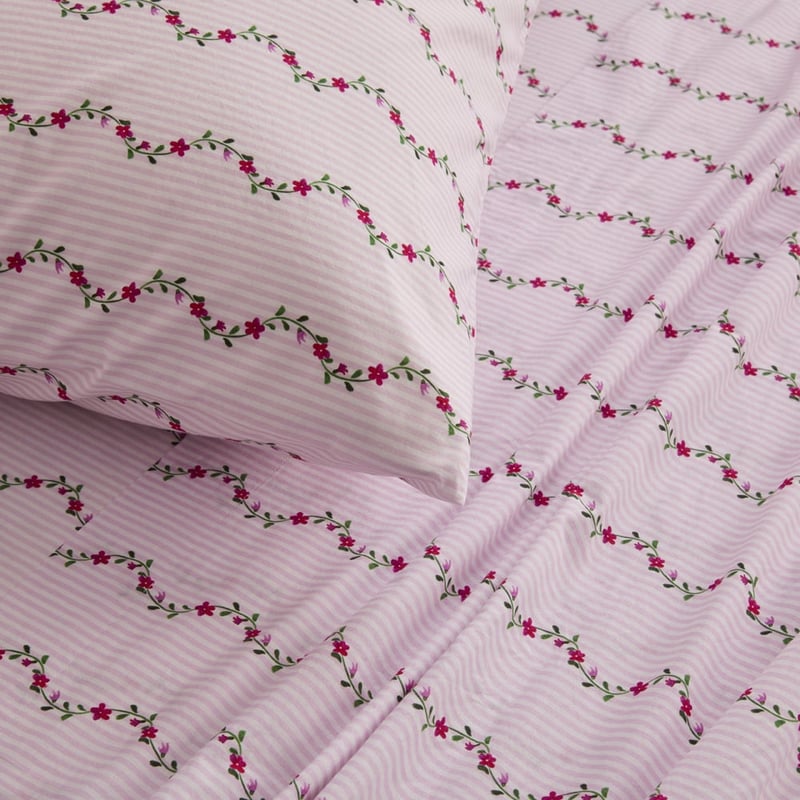 Greta Floral Pink Sheet Set