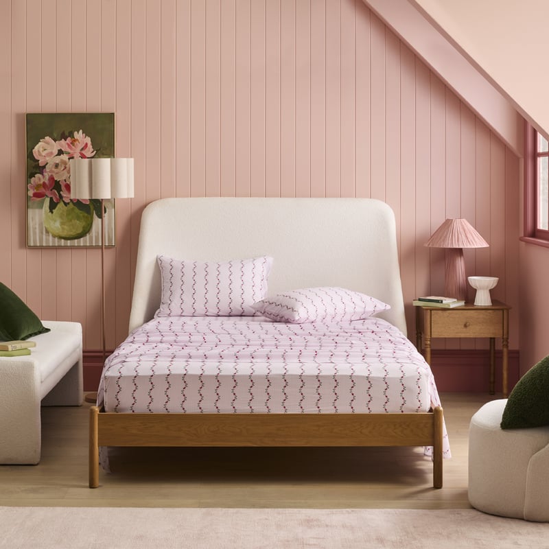 Greta Floral Pink Sheet Set