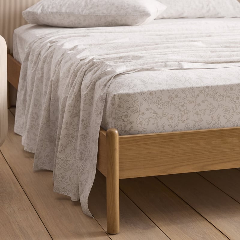 Clovelly Natural Floral Sheet Set