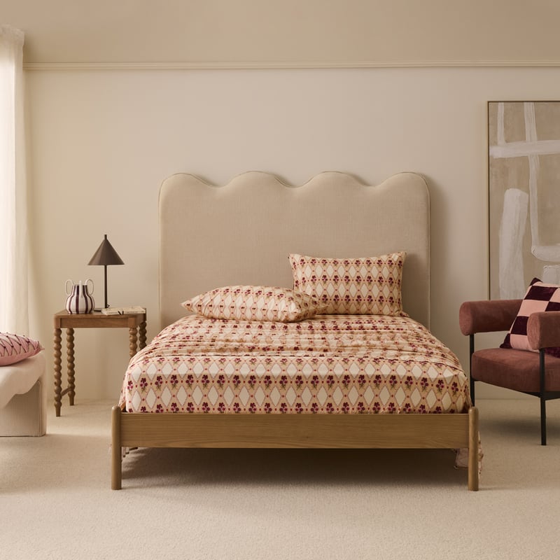 Rosalie Plum Floral Sheet Set