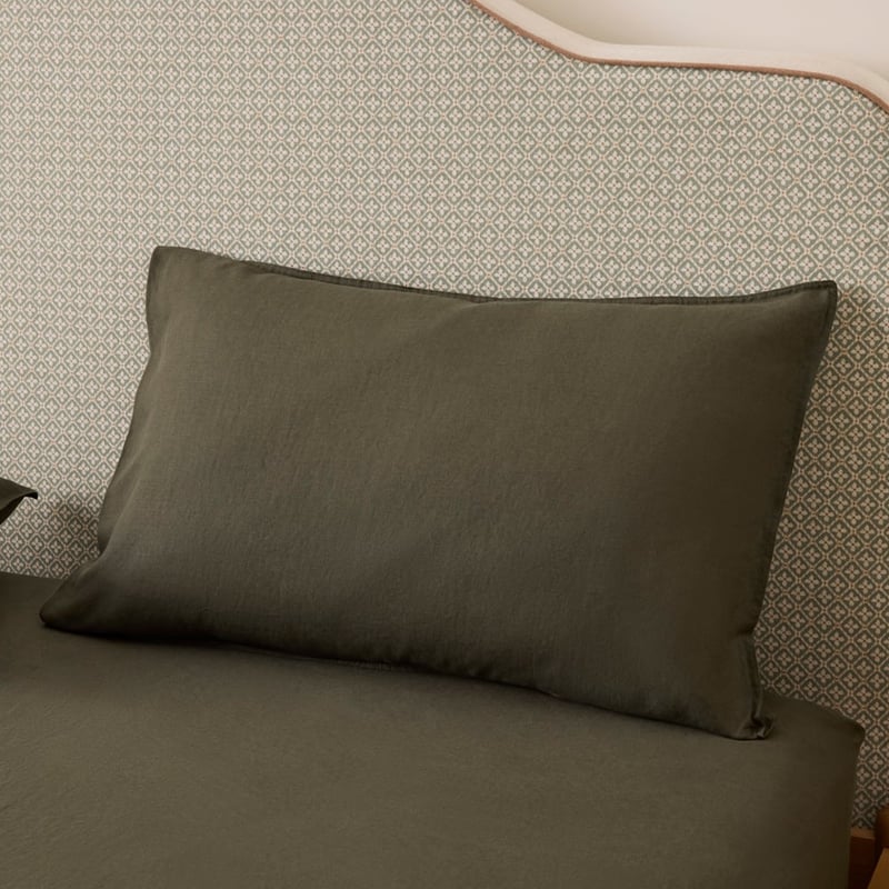 Vintage Washed Linen Thyme Sheet Separates