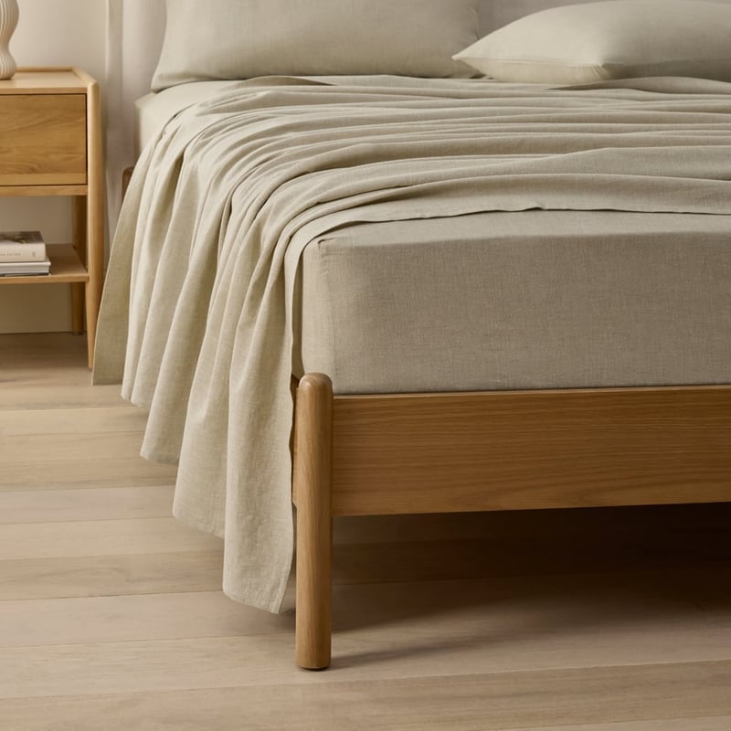 Relaxed Linen Look Matcha Sheet Set