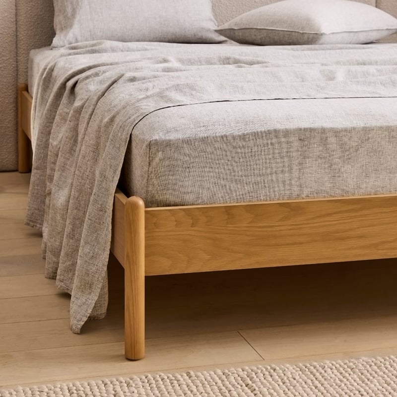 Vintage Washed Linen Salt & Pepper Sheet Separates