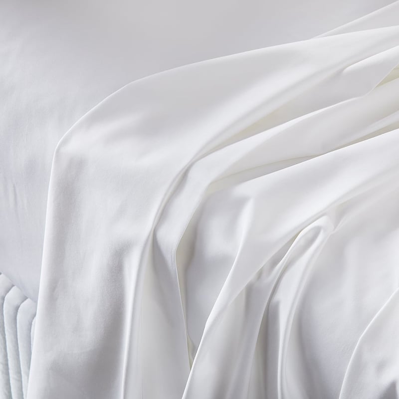 600TC Bamboo Cotton White Sheet Set