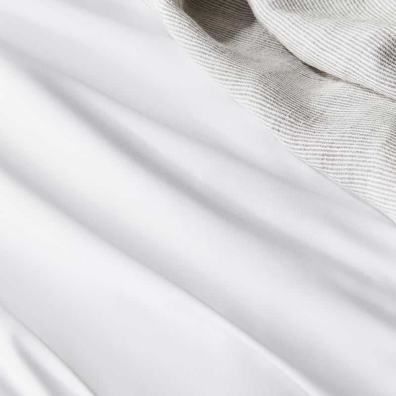 600TC Bamboo Cotton White Quilt Cover Separates