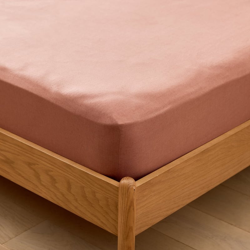 Washed Bamboo Linen Nutmeg Sheet Set