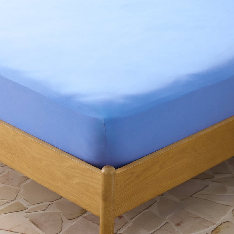 Stonewashed Cotton Cobalt Sheet Seperates