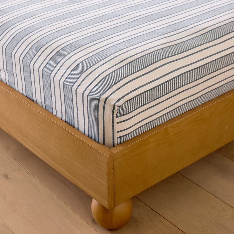 Yarn Dyed Navy Stripe Sheet Set