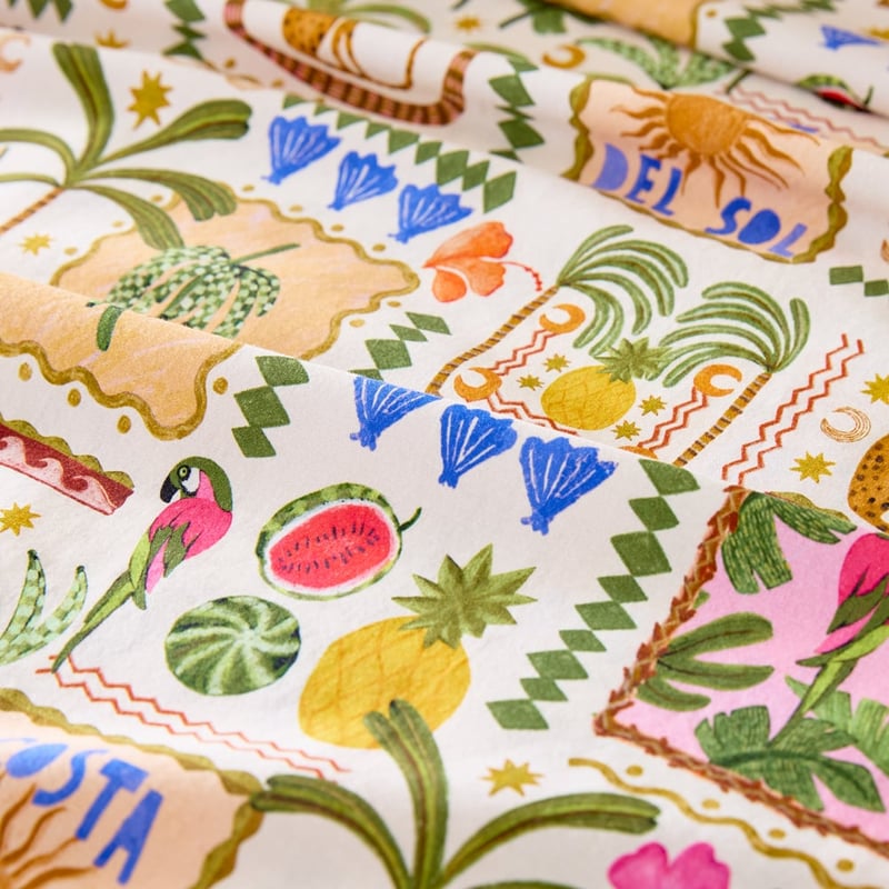 Costa Del Sol Coconut Printed Sheet Set