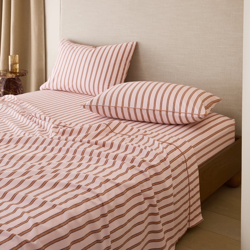 Yarn Dyed Pink Avery Stripe Sheet Set