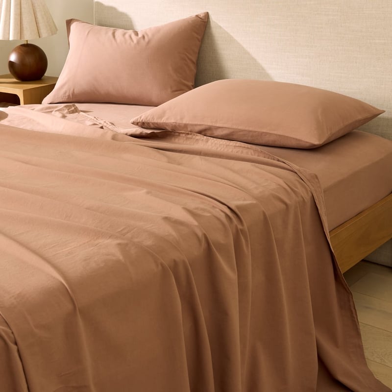 Stonewashed Cotton Fudge Sheet Separates