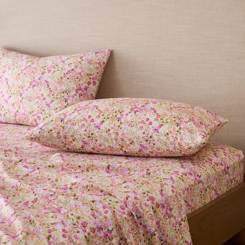 Sienna Floral Mauve Printed Sheet Set