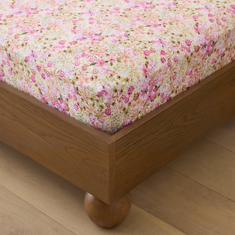 Sienna Floral Mauve Printed Sheet Set