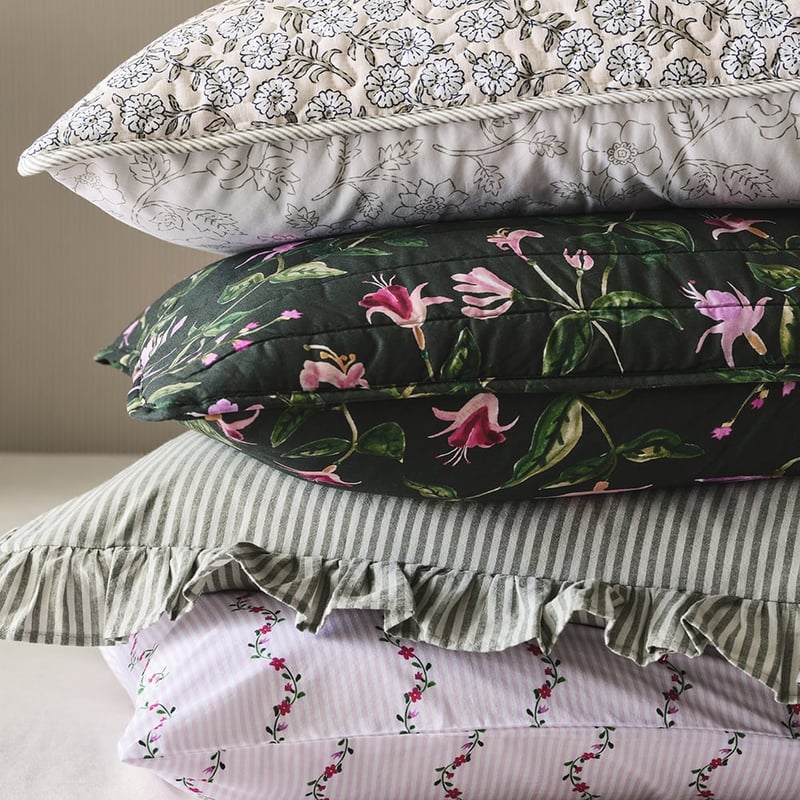 Clovelly Pink Quilted Quilt Cover Separates